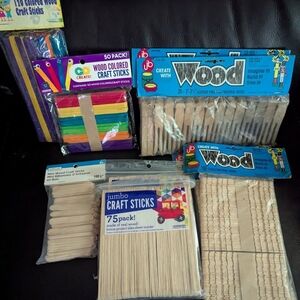 9 Packs Of Vibrant Craft Stick Collection by